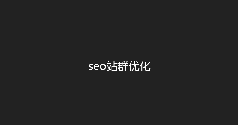 seo站群优化 封面图